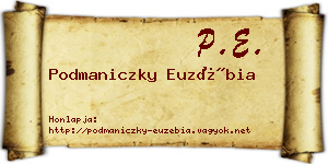 Podmaniczky Euzébia névjegykártya